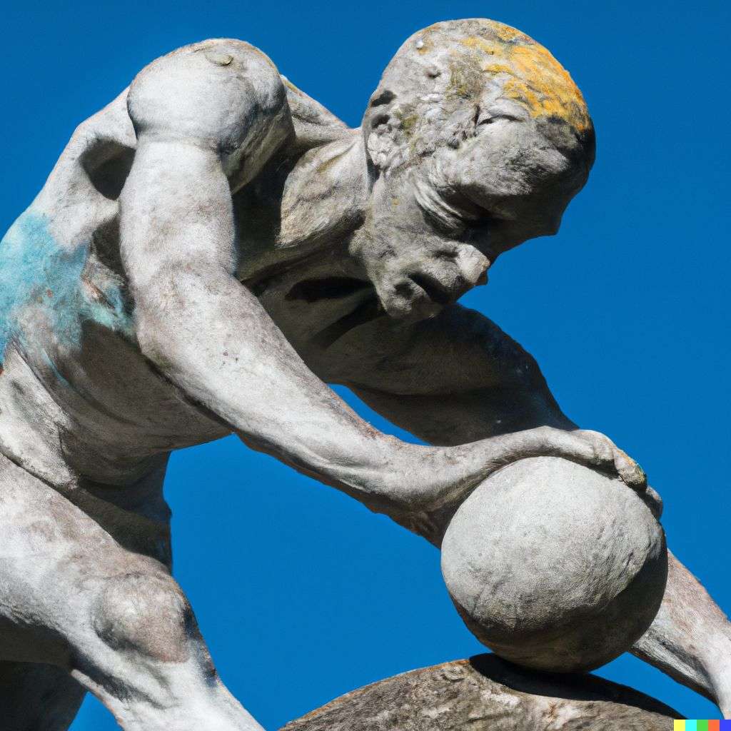 the discovery of gravity, sculpture
